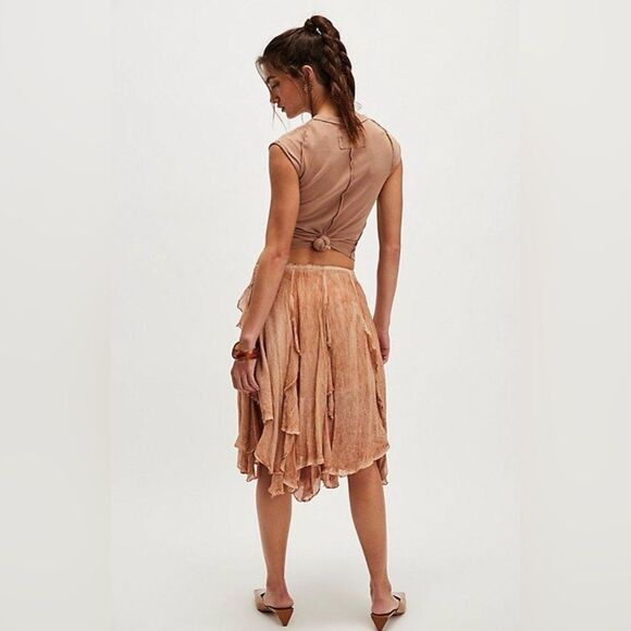 FREE PEOPLE Susanna knee length Midi skirt NWT - Picture 2 of 4